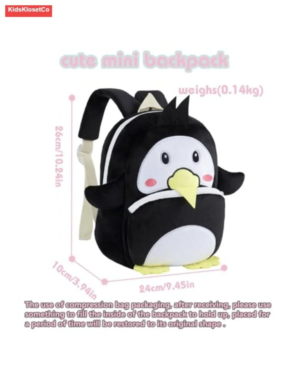 Kids Mini Backpack Stuffed Animal Backpack School Bag Preschool Toddler Backpack